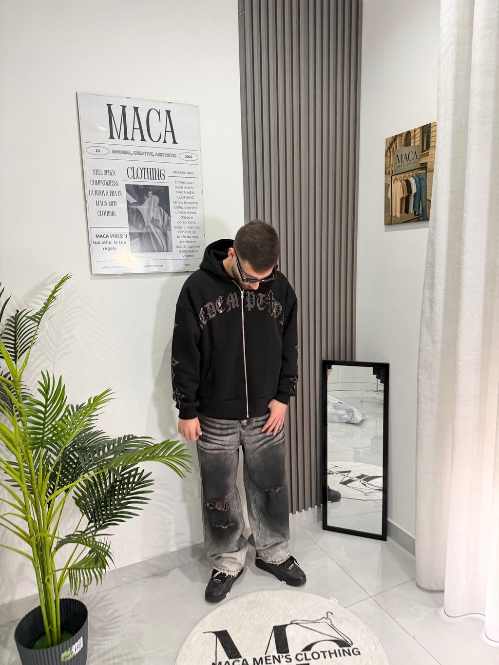 Super baggy dark black