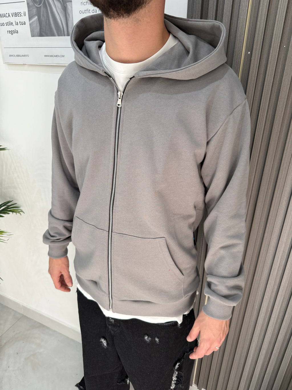 Felpa zip basic