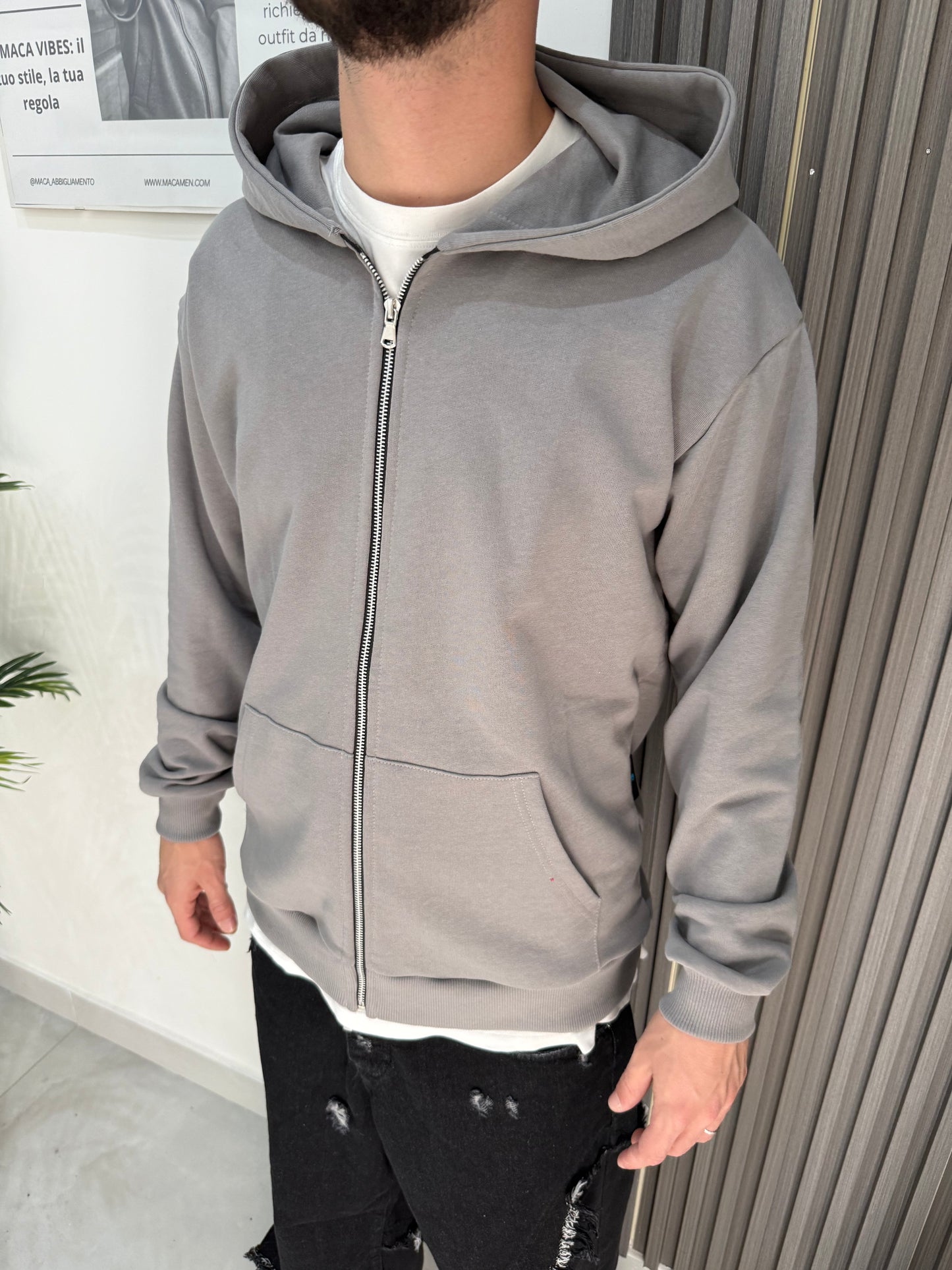 Felpa zip basic