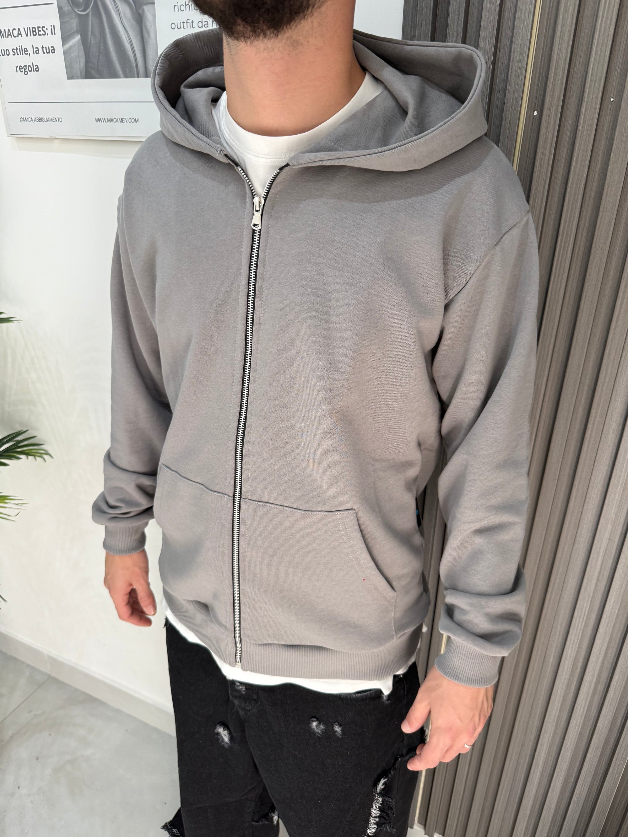 Felpa zip basic