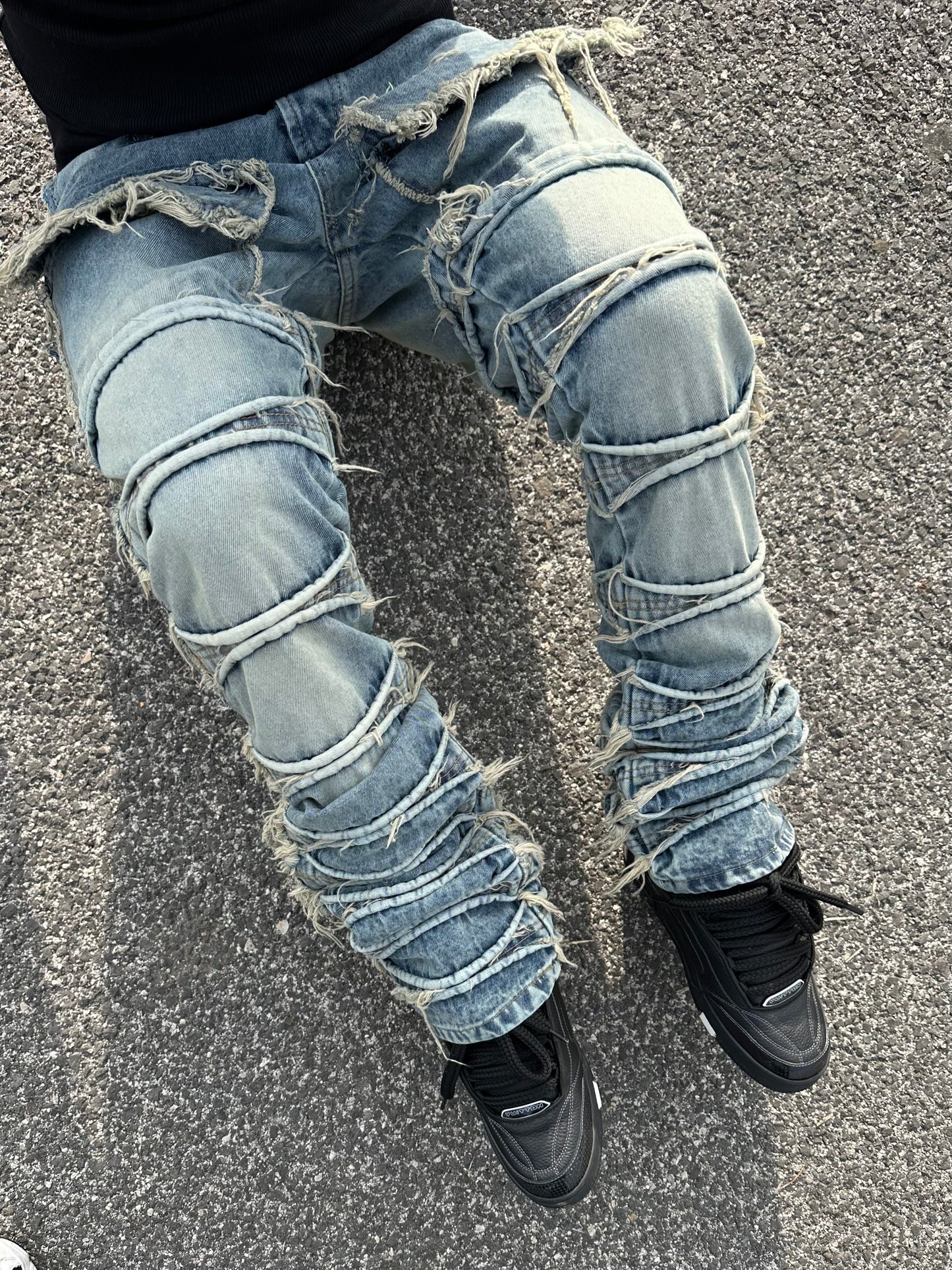 JEANS RIPPED CIANOTIC