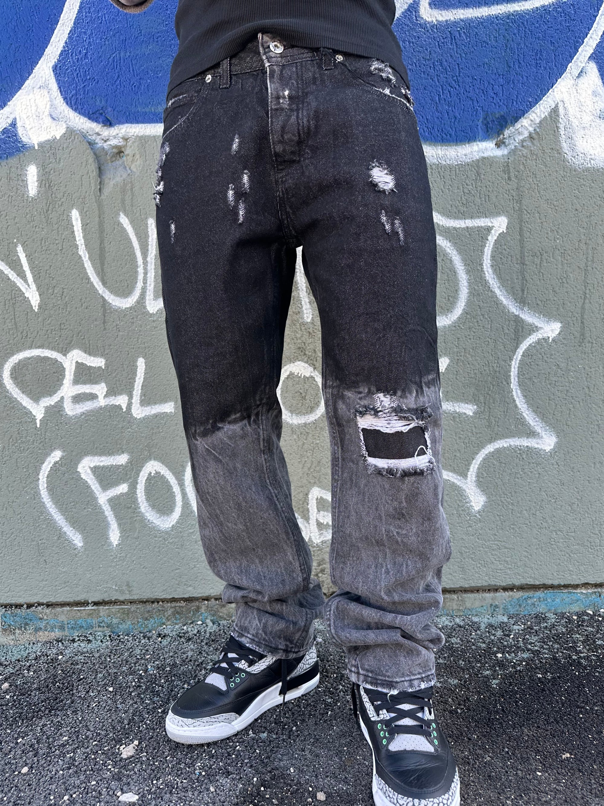 Baggy degradè black