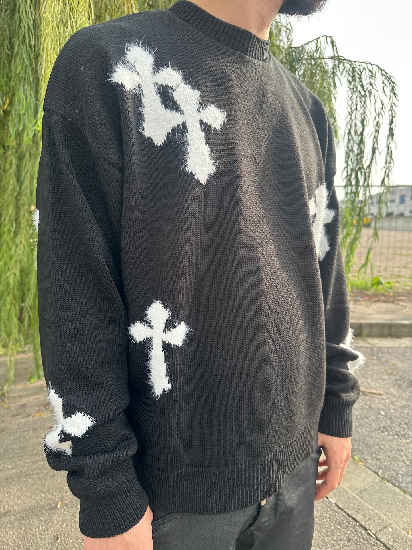 MAGLIONE CROSS CROP CIANOTIC