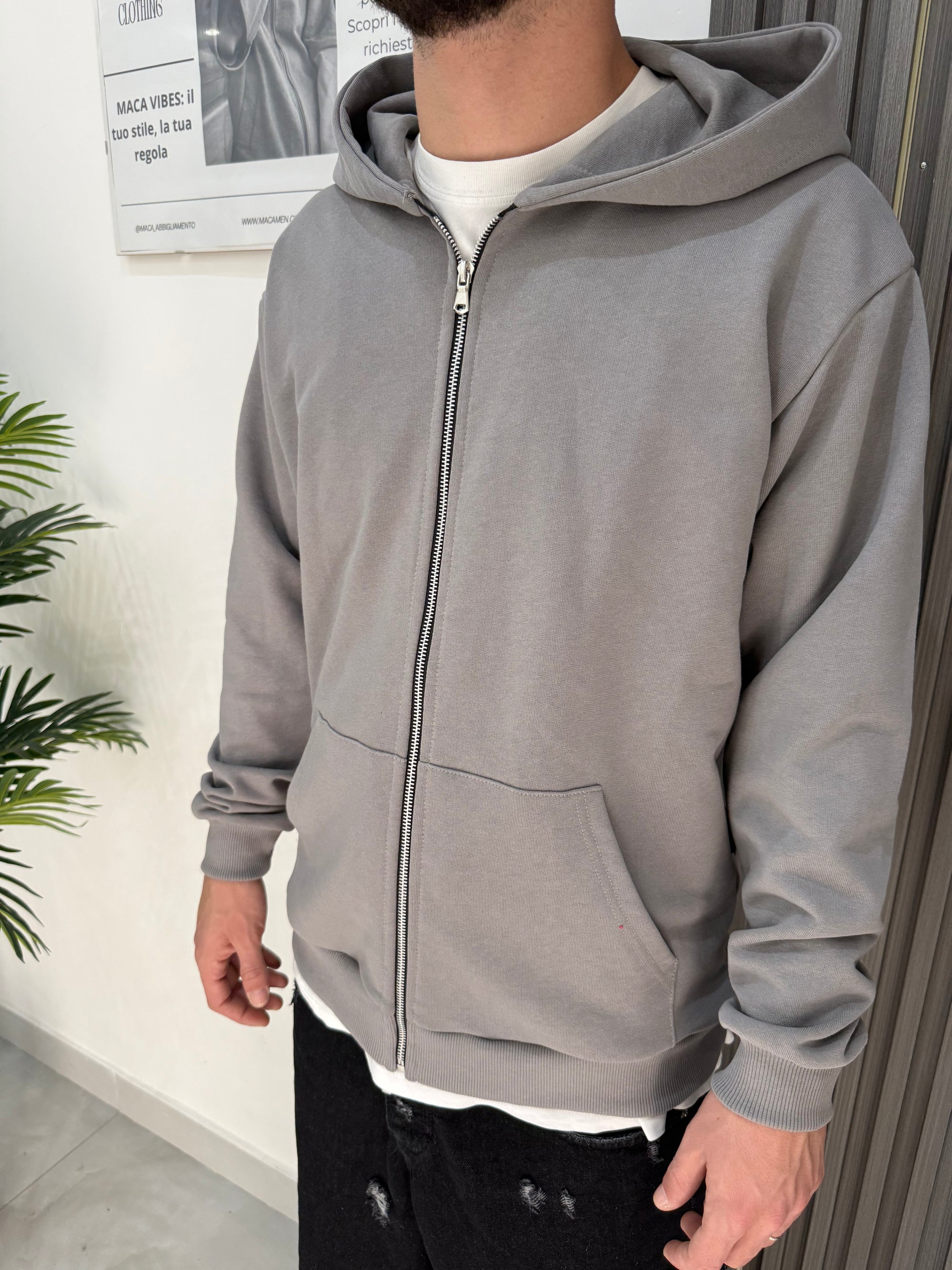 Felpa zip basic