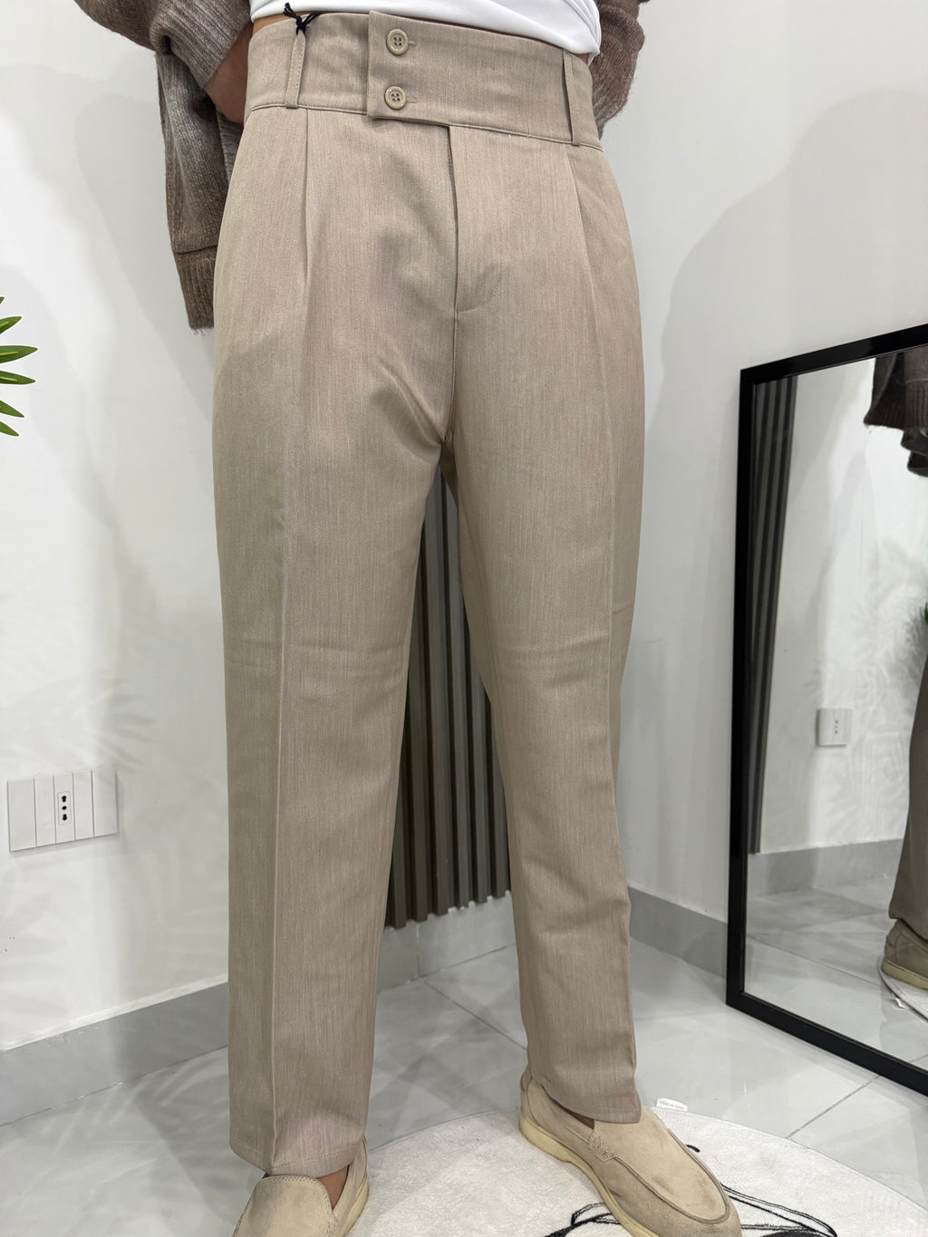 Pantalone classic beige