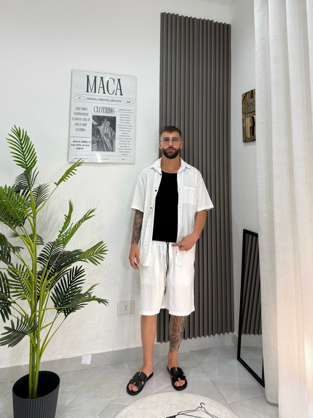 Coordinato lino Santorini