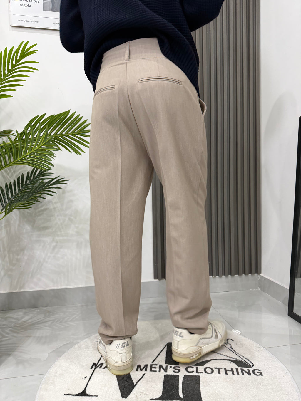 Pantalone classic beige