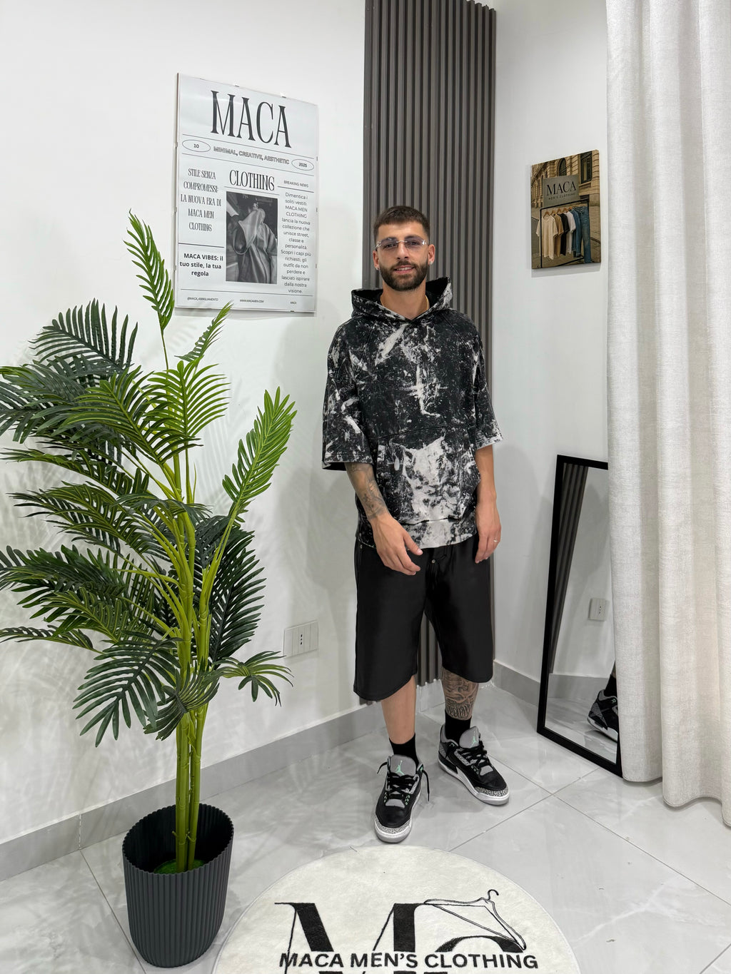 pantaloncino cerato black