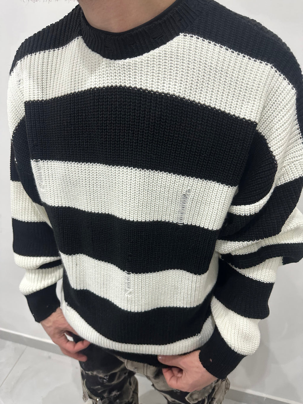 MAGLIONE DOUBLE COLOR CIANOTIC