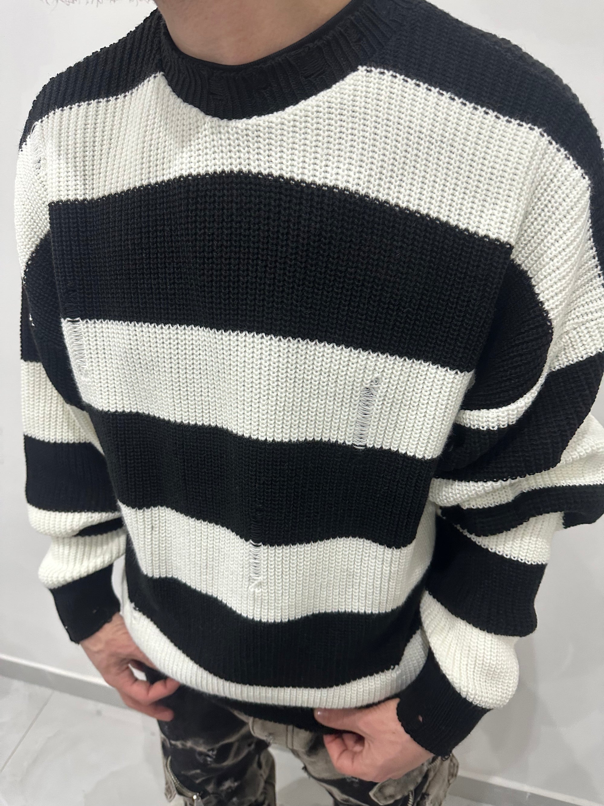 MAGLIONE DOUBLE COLOR CIANOTIC
