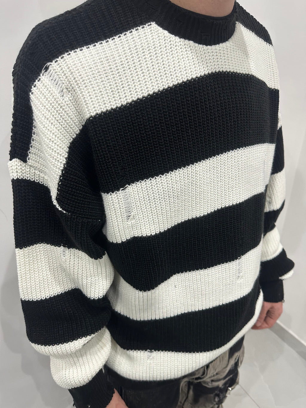 MAGLIONE DOUBLE COLOR CIANOTIC