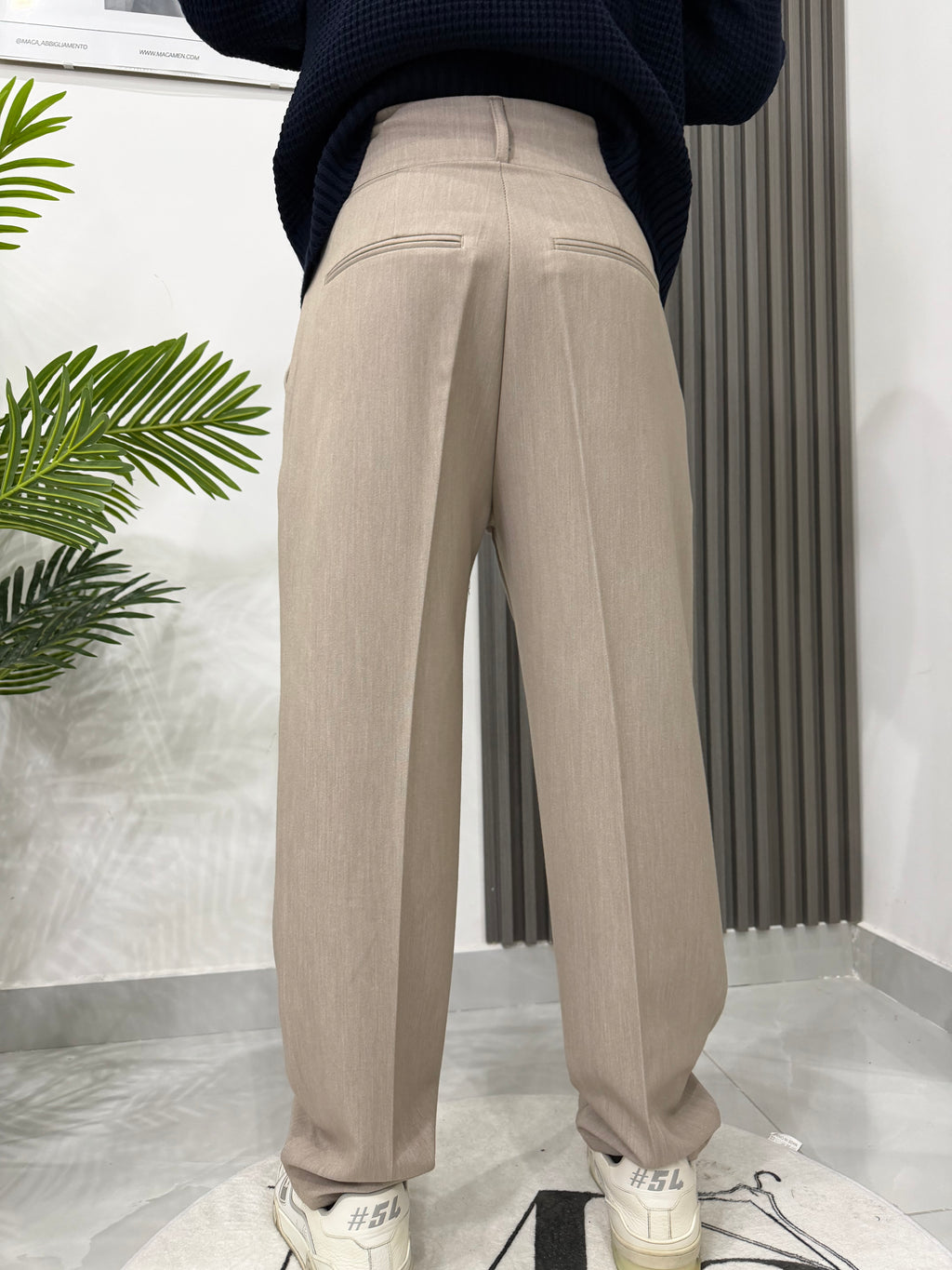 Pantalone classic beige