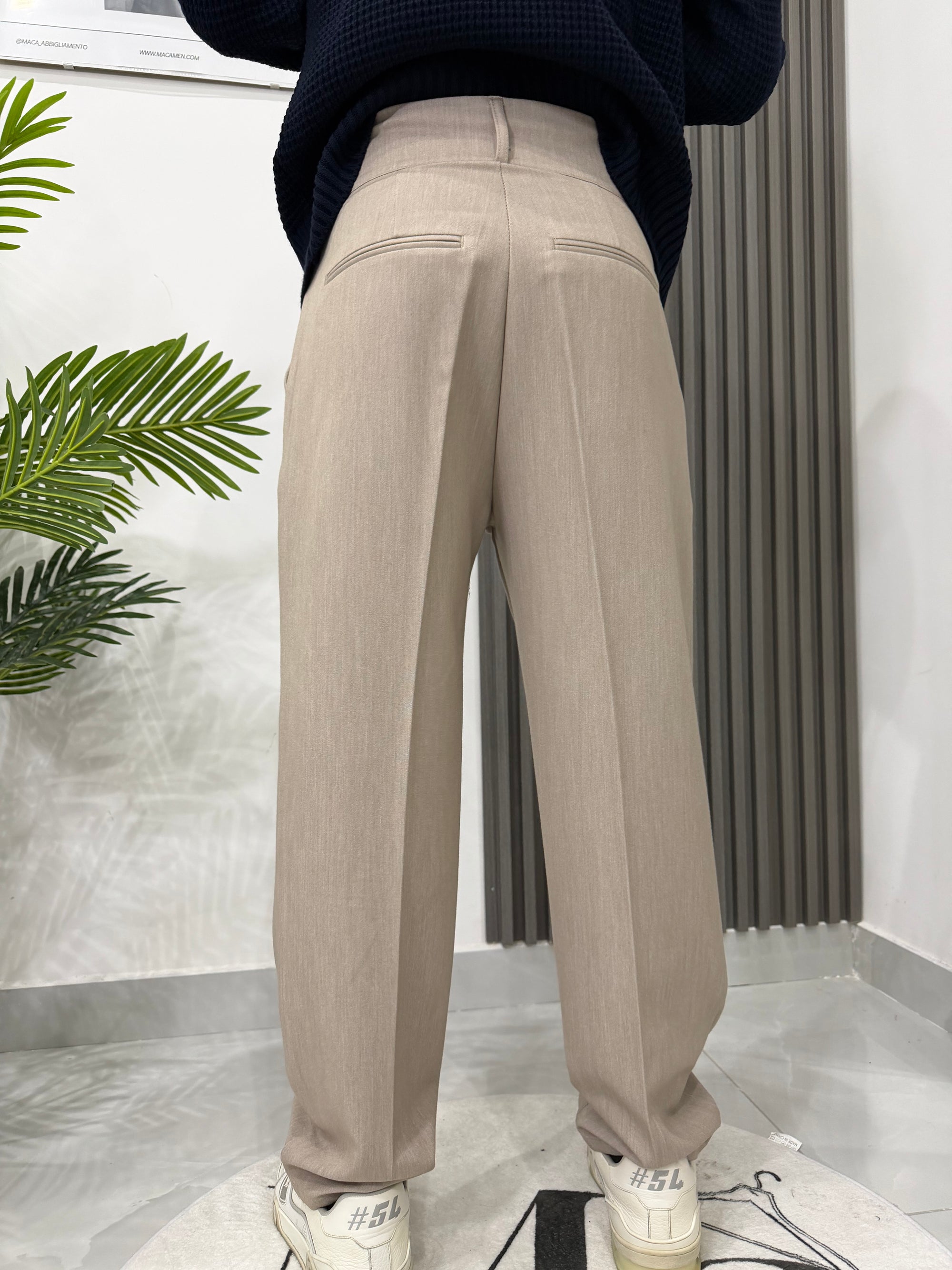 Pantalone classic beige