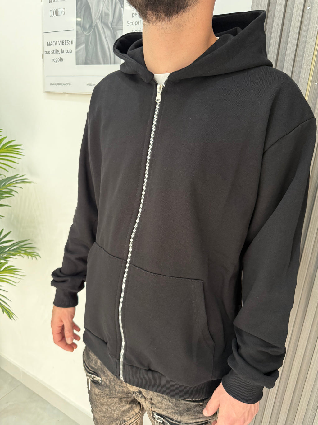 Felpa zip basic