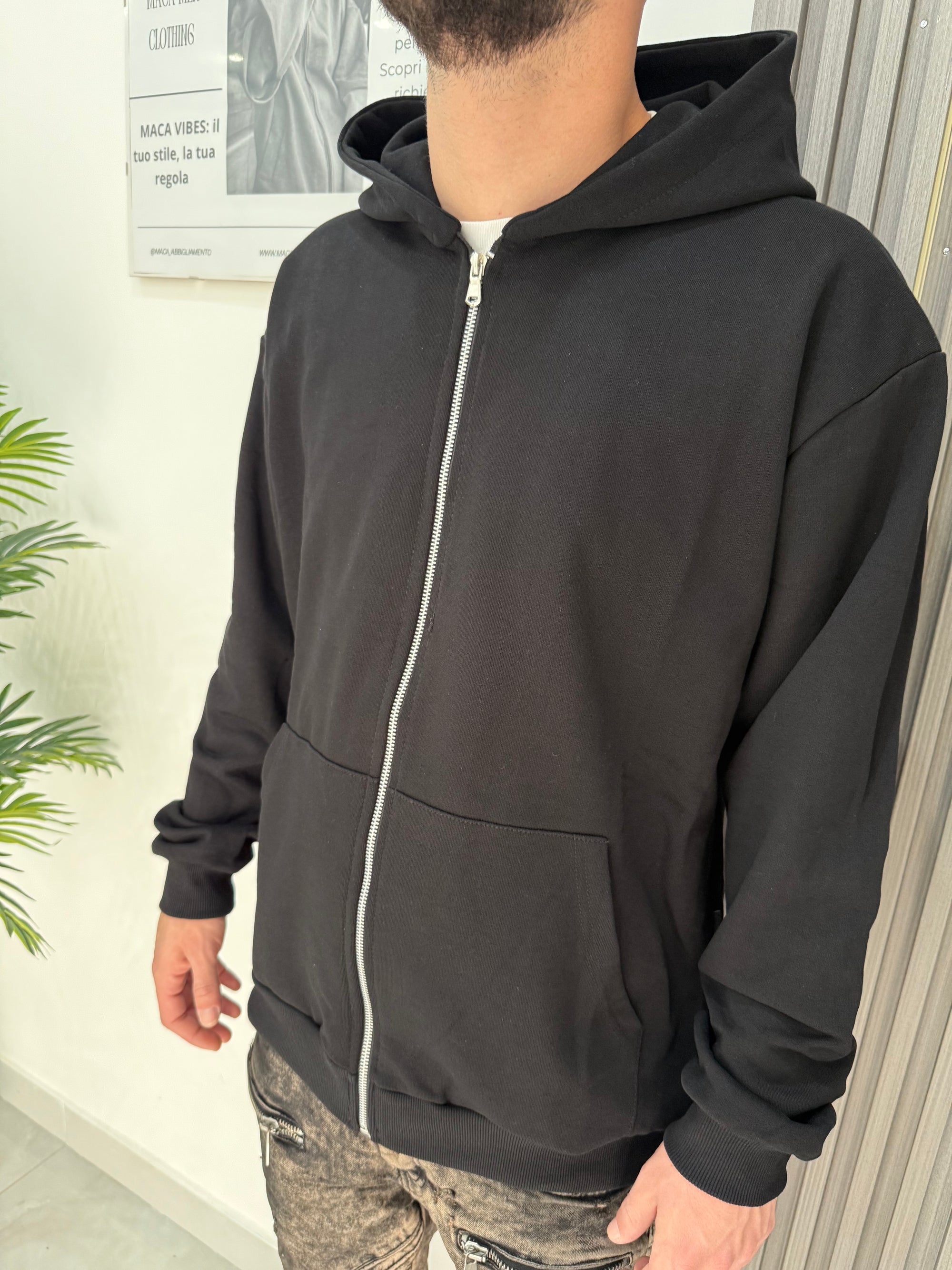 Felpa zip basic