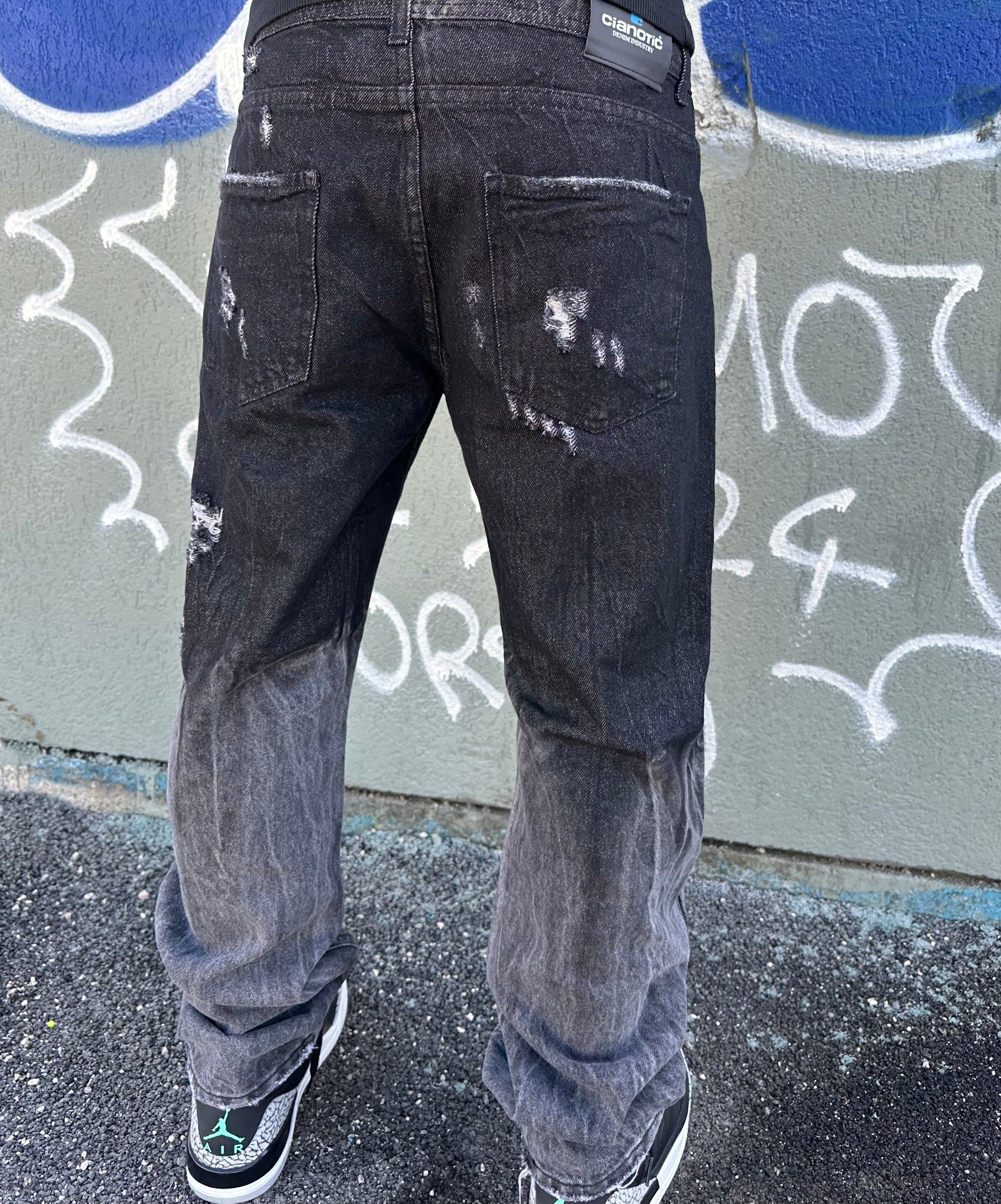Baggy degradè black