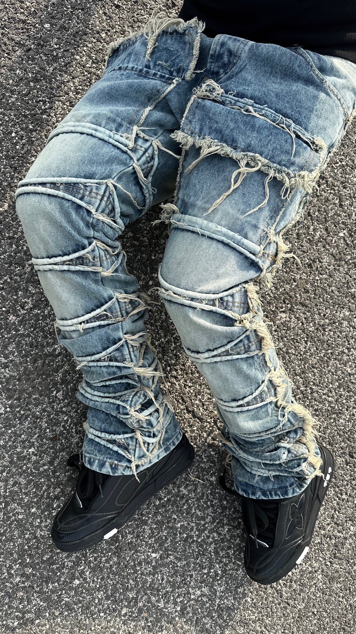 JEANS RIPPED CIANOTIC