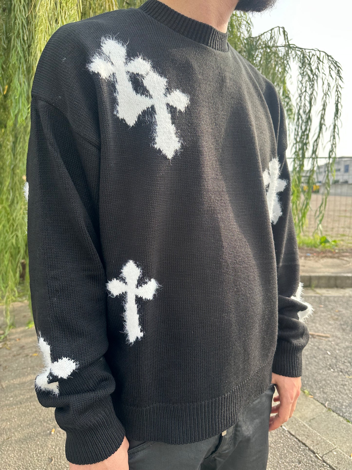 MAGLIONE CROSS CROP CIANOTIC